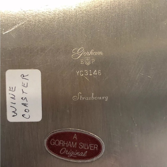 Vintage Gorham Strasbourg Silver Plated Wine Bottle Coaster - Picture 5 of 8